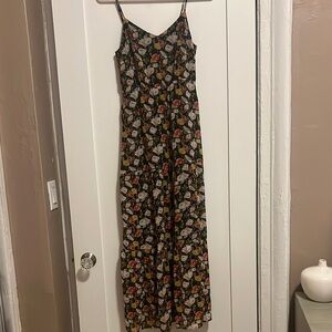 Floral Black Maxi Dress